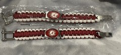 Alabama Crimson Tide Paracord Survival Bracelet 9 Inch With Alloy Closure