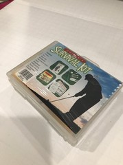 Golfers Survival Kit For Pocket Or Golf Bag Poncho, Hand Warmers, Tees, Etc.