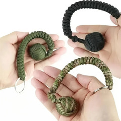 Paracord Monkey Fist Style Keychain Outdoor Hiking Accessory