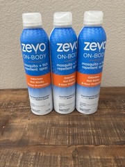 Zevo On-Body Mosquito + Tick Repellent Odorless Spray 6 Oz Lot Of 2