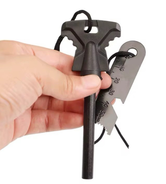 Ferro Rod Fire Starter Flint Steel Striker Survival Camping Outdoor Tool