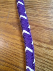 Motorcycle 550 Paracord Get Back Whip Acid Purple/White 3ft Gaucho/Chevron Style