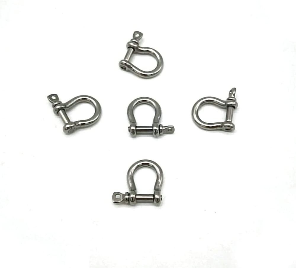 Stainless Steel Bow Shackle,3Mm, Silver Color,For Paracord Jewelry, Marine Tackl