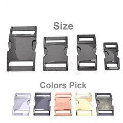 4pcs 10mm 15mm 20mm 25mm Metal Side Release Buckles for Pet Dog Cat Collar DIY