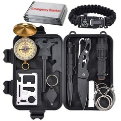 Emergency Survival Kit 13 in 1, Outdoor Survival Gear Tool with Survival Brac…