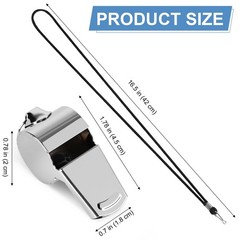 Guirnd Coach Whistle 4P, Stainless Steel Coaches Whistle with Lanyard, Loud C…