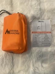 Sierra Madre Emergency Sleeping Bag 3-Pack PE Mylar Bright Orange 7ft x 3ft