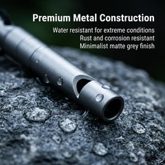 Titanium Emergency Whistle, 120dB Loud Pealess Signal Whistle with Lanyard and