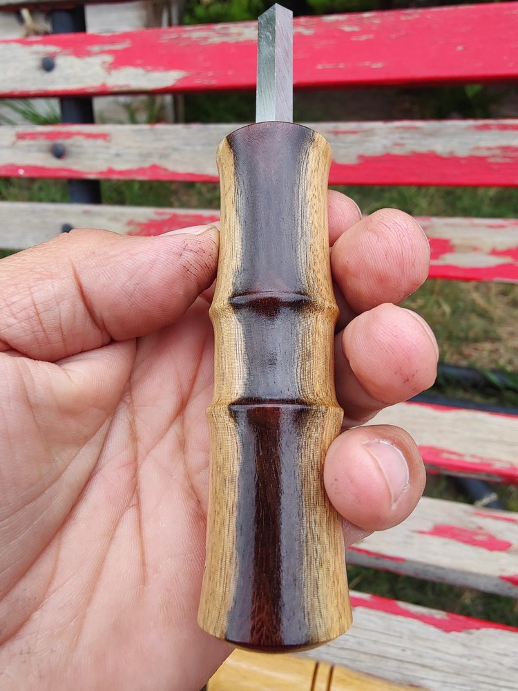Bushcraft ferro rod striker with katalox wood handle | ferrocerium rod striker
