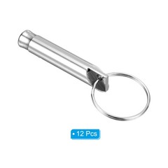 12pcs Emergency Whistles Safety Whistle with Keychain for Hiking Silver