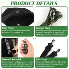 10L/15L Waterproof Bear Bag Hanging Kit, Pulley System with Nylon Ropes