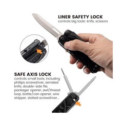 Multitool, 20-in-1 Stainless Steel Multi Tools Pliers with Nylon Sheath, Safe…