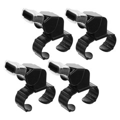 4Pcs Loud Dual Tone Referee Whistles with Finger Ring for Soccer Basketball