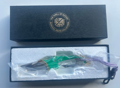 Awesome Gift! Franklin Mint Rock Climber Survival Knife 24 Gold accent w/ Box