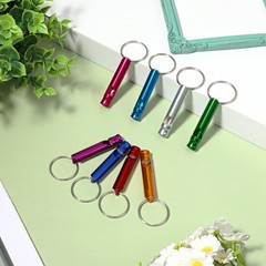 120 Pcs Emergency Whistle with Keychain, Multicolor Aluminum Survival Whistle…