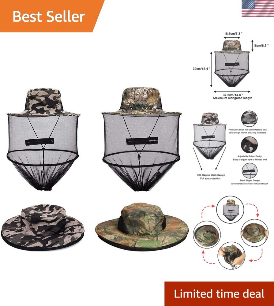 Soft Brim Sun Hat with Mosquito Netting – Comfortable for Beekeeping & Gardening