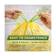 13 Gallon Biodegradable Trash Bags with Drawstrings, 75 Count P… FAST USA SHIP
