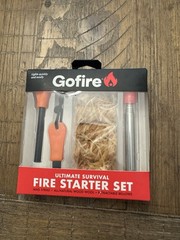 GO Fire Ultimate Fire Starter Set mag strike all natural wood wool