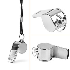 Whistle, 24 PCS Professional Stainless-Steel Whistles with Lanyards in Bulk