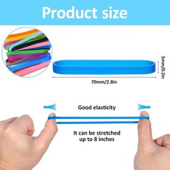 30 Pcs Colored Rubber Bands 3 Inches Silicone Colorful