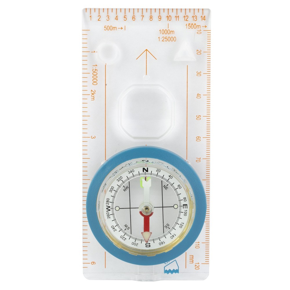 UST Deluxe Map Compass Clear Baseplate Navigation 5″x2.4″x0.6″ Plastic Clear