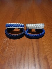 7 Inch Paracord Bracelet With Copper Wire Core – 4 Pack – Blue, White, & Navy