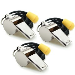 Whistle, 3 Pack Sports Whistles With Lanyard, Loud Crisp Sound Whistles Great