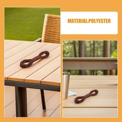 2Pcs Reusable Brown Nylon Utility Rope Tent Guide Ropes for Outdoor Use