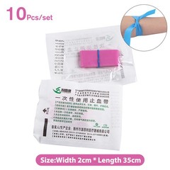 10Pcs Pre Cut Eastic Disposable Tourniquet First Aid Medical Rubber TourniquSE