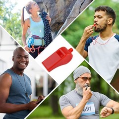 5 Pcs Loud Plastic Emergency Whistle with Lanyard for Outdoor Activities, Coa…