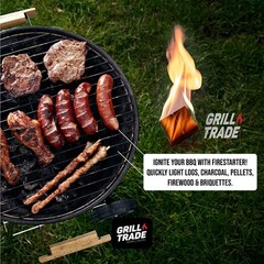 Fire Starter Squares 144 Pack – Easy BBQ Grill, Camping, Wood Stove & Smoker Fue