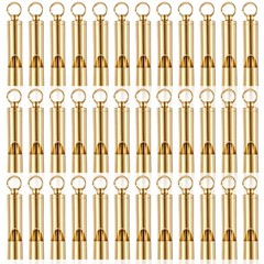 36 PCS Brass Safety Whistle, Emergency Whistle for Adults, Waterproof Surviva…