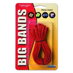 Alliance Rubber Big Bands 12 Pack 7-Inch X 1/8-Inch Red 12-Count,