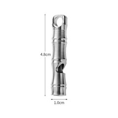 Titanium Alloy Survival Whistle EDC Outdoor Emergency Rescue Keychain Tool