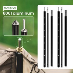 ONETIGRIS Upgraded Tent Poles – Set of 2 Adjustable Telescoping Tarp Poles,…