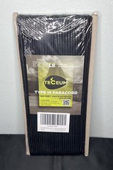TECEUM Black Paracord 550 Lb Heavy Duty Tactical Rope Cord Camping Outdoor 100ft