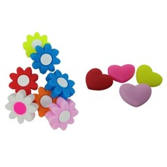 8Pcs Silicone Tennis String Dampener Heart Flower Tennis Racket Damper Enduring