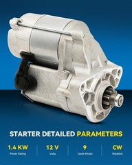 Philtop 17668N Starter Compatible Toyota 1995-2007 Tacoma 2.4/2.7L Replacement