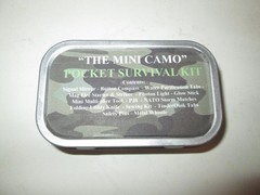 Mini Camo Pocket Survival Tin