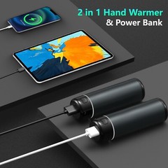 Hand Warmer Pocket Warmer Electric 2x 5000mAh USB Portable 3 Heating Modes B1083
