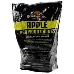 Bear Mountain BBQ All-Natural Apple BBQ Wood Chunks, 4 lb Bag-Pack of 4