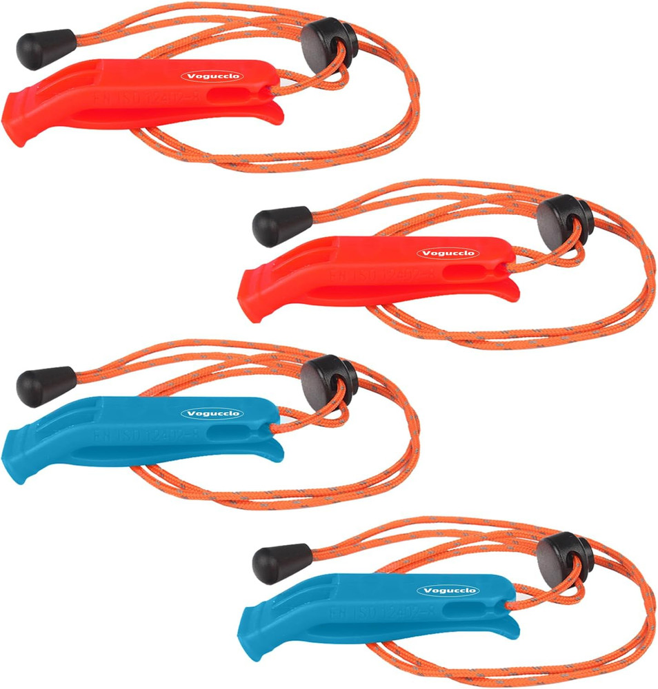 3/4 Pcs Emergency Whistle – Super Loud Survival Whistle with Lanyard for Safety