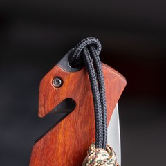 Knife Paracord Lanyard with Brass Bear Head Beads,Tactical Lanyard for Knife