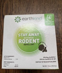 NEW Earth Kind Stay Away RODENT Repellant Pouches Botanical 4 ttl pouches NEW