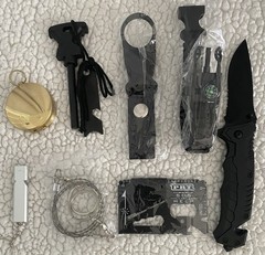 New Survival Gear Kit Camping Hiking Hunting Emergency Portable 8 Piece w/Case