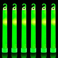 32 Ultra Bright 6 Inch Large Green Glow Sticks – Chem Lights Sticks with 12 Hour