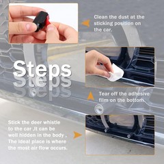 2-Pack Deer Whistle Warning Device for Vehicle Safety