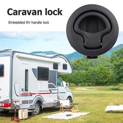 1Pc Round Flush Pull Slam Latch Cabin Flush Door Locker Mount Lift Pull Handle