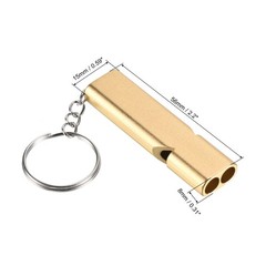 Emergency Survival Whistle, 4pcs Double Whistle Tubes Super Strong Aluminum