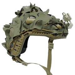 Camo Net Airsoft Helmet Cover Nylon Drawstring Helmet Scrim Hunting Accessory